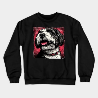 Retro Art Havanese Dog Lover Crewneck Sweatshirt